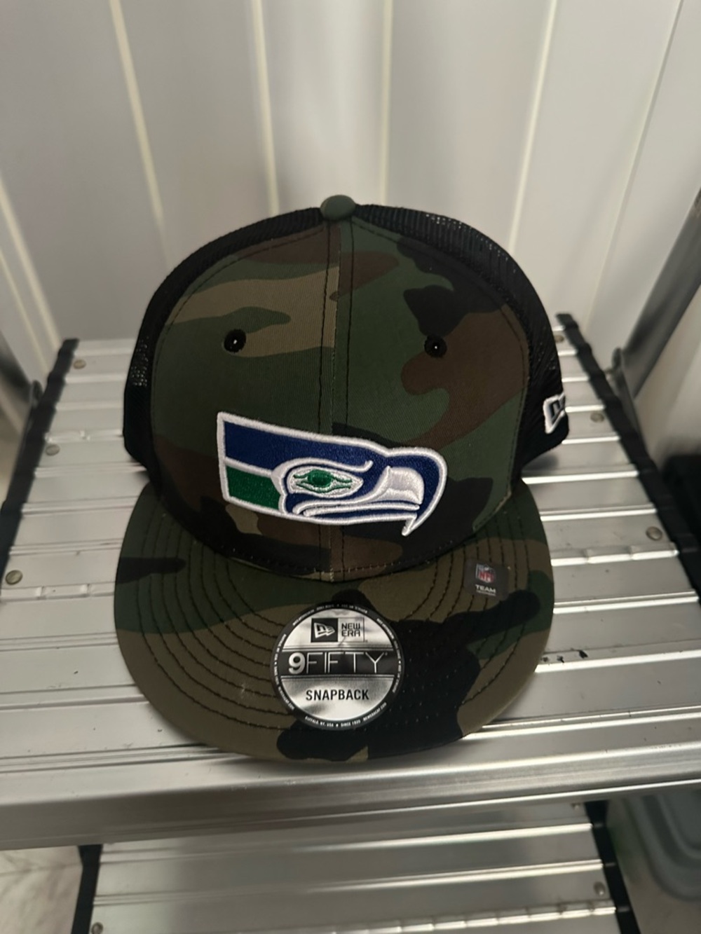 New Era Camo Seattle Seahawks 9FIFTY Snapback - Green & Black